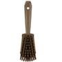 Vikan Hygiene Dish Brush with Short Handle - Brown - Hard Fibers - 270mm