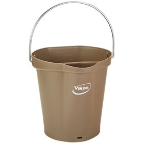 Vikan Hygiene Emmer met Schenktuit - Bruin - Maatverdeling - 6ltr