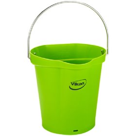 Vikan Hygiene Bucket with Spout - Lime - Graduation - 6ltr