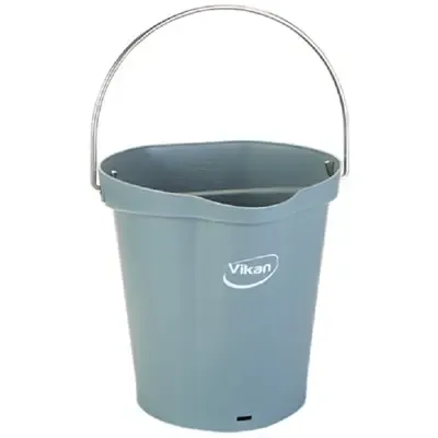 Vikan Hygiene Emmer met Schenktuit - Grijs - Maatverdeling - 6ltr