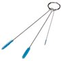 Vikan Hygiene Pipe Brush Set - 3 on Ring - Blue - Soft Fibers - Ø2 - Ø5 - Ø6 mm