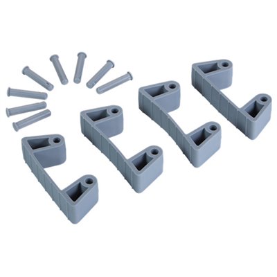 Vikan Hygiene Additional Set Clamps - Gray - Full Color - 4 clamps/8 Pins