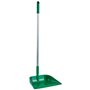 Vikan Hygiene Dust Pan with Upright Aluminum Handle 75cm - Green - angled - 330mm