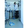 Vikan Hygiene Stofblik met Rechtopstaande Aluminium Steel 75cm - Blauw - 330mm