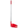 Vikan Hygiene Dust Pan with Upright Aluminum Handle 75cm - Red - angled - 330mm