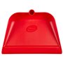 Vikan Hygiene Dust Pan with Upright Aluminum Handle 75cm - Red - angled - 330mm