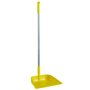 Vikan Hygiene Dust Pan with Upright Aluminum Handle 75cm - Yellow - angled - 330mm