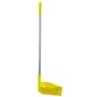 Vikan Hygiene Dust Pan with Upright Aluminum Handle 75cm - Yellow - angled - 330mm