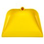 Vikan Hygiene Dust Pan with Upright Aluminum Handle 75cm - Yellow - angled - 330mm