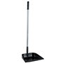 Vikan Hygiene Dust Pan with Upright Aluminum Handle 75cm - Black - angled - 330mm