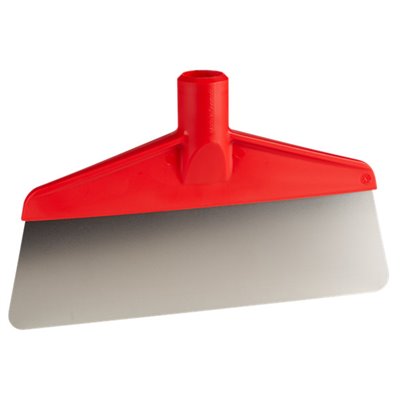 Vikan Hygiene vloerschraper - Rood - afgerond Flexibel RVS blad: 260mm