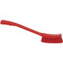 Vikan Hygiene Narrow Brush Long Handle - Red - Hard Fibers - 420mm