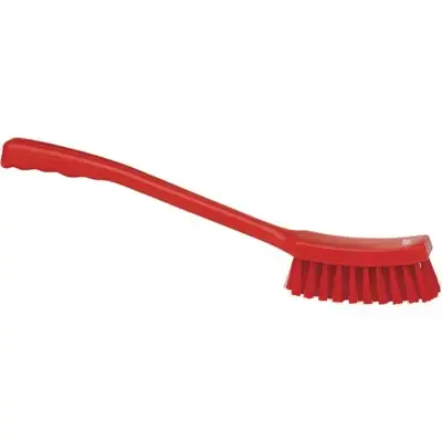 Vikan Hygiene Smalle Borstel Lange Steel - Rood - Harde Vezels - 420mm