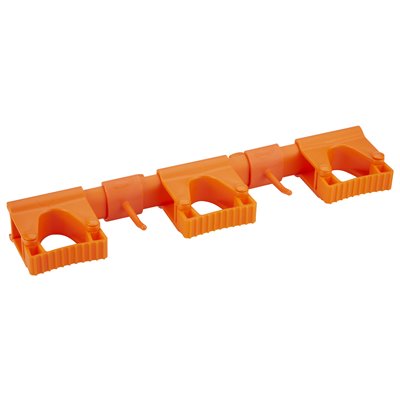 Vikan Hygiene Hi-Flex Hanging System with 3 Rubber Band Clamps and 2 Hooks - Orange - 420mm