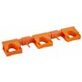 Vikan Hygiene Hi-Flex Hanging System with 3 Rubber Band Clamps and 2 Hooks - Orange - 420mm