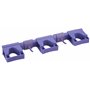 Vikan Hygiene Hi-Flex Hanging System with 3 Rubber Band Clamps and 2 Hooks - Purple - 420mm