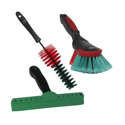 Vikan Transport Promotional Set 2 (Hand brush - Rim brush - Window squeegee)