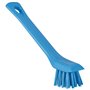 Vikan Hygiene Small Detail Brush with Scraping Edge - Blue - Hard Fibers - 150mm