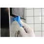 Vikan Hygiene Small Detail Brush with Scraping Edge - Blue - Hard Fibers - 150mm