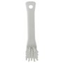 Vikan Hygiene Small Detail Brush with Scraping Edge - White - Hard Fibers - 150mm