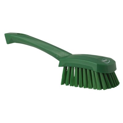 Vikan Hygiene Dish Brush with Short Handle - Green - Soft Fibers - 270mm