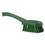 Vikan Hygiene Dish Brush with Short Handle - Green - Soft Fibers - 270mm