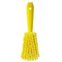 Vikan Hygiene Dish Brush with Short Handle - Yellow - Soft Fibers - 270mm