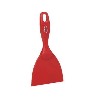 Vikan Hygiene Hand Scraper - Metal Detectable - Red - Straight - 102mm