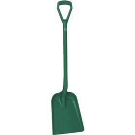 Vikan Hygiene Shovel - Metal detectable - Green - Straight Handle 1,040mm - Blade 327x271mm