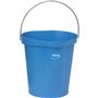 Vikan Hygiene Emmer met Schenktuit - Metaaldetecteerbaar - Blauw - Maatverdeling - 12ltr