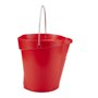 Vikan Hygiene Bucket with Pour Spout - Metal Detectable - Red - Graduation - 12ltr