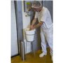 Vikan Hygiene Bucket with Pour Spout - Metal Detectable - White - Graduation - 12ltr