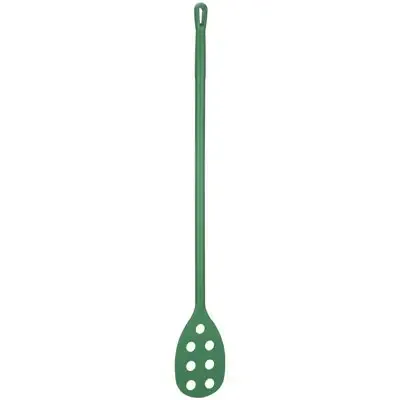 Vikan Hygiene Stirring Spatula with Perforated Blade - Metal Detectable - Green - Ø31mm - 1200mm