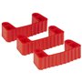 Vikan Hygiene Hi-Flex Parts for Hanging System: 3 Clamps - Red