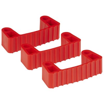 Vikan Hygiene Hi-Flex Parts for Hanging System: 3 Clamps - Red