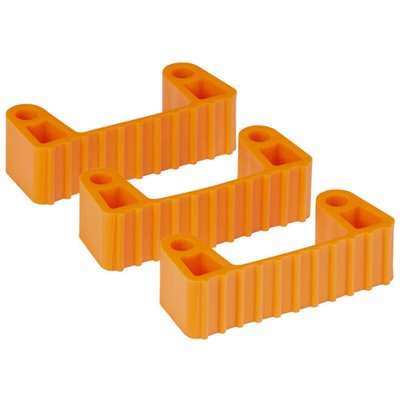 Vikan Hygiene Hi-Flex Parts for Hanging System: 3 Clamps - Orange