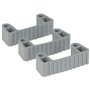 Vikan Hygiene Hi-Flex Parts for Hanging System: 3 Clamps - Gray