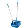 Vikan Hygiene Combination Set Dust Pan 350mm - Blue - with Medium Sweeper 250mm and ALU Steel 840mm