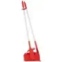 Vikan Hygiene Combinatieset Stofblik 350mm - Rood - met Medium Veger 250mm en ALU Steel 840mm