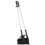 Vikan Hygiene Combination Set Dust Pan 350mm - Black - with Medium Sweeper 250mm and ALU Steel 840mm