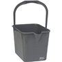 Vikan Microfibre Rectangular Plastic Wire Mop Bucket - Gray - 15ltr