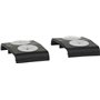 Vikan Microfibre Plastic Wiping Cloth Clips - Black/white - set of 2 pieces