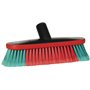 Vikan Transport Washing Brush with Water Passage - Rubber Bumper - Oval - Black - Soft Fibers - 270mm