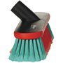 Vikan Transport Washing Brush with Water Passage - Rubber Bumper - Oval - Black - Soft Fibers - 270mm