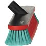 Vikan Transport Washing Brush with Water Passage - Rubber Bumper - Oval - Black - Soft Fibers - 370mm