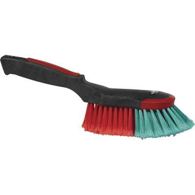 Vikan Transport Ergonomic Hand Brush - Rubber Bumper - Black - Soft Fibers - 320mm