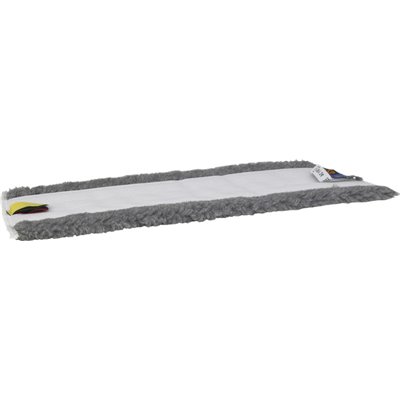 Vikan Microfibre Dry24 - Microfibre Flat Mop - Gray - 40cm - Velcro