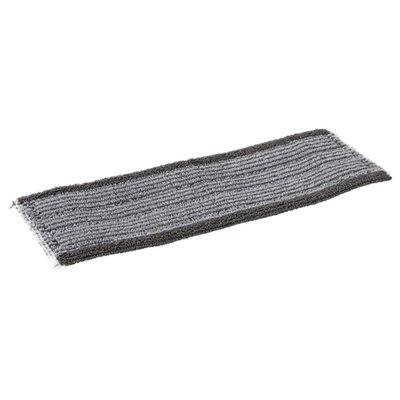 Vikan Microfibre Damp Dry 31 - Microfibre Flat Mop - Gray - 40cm - Pocket