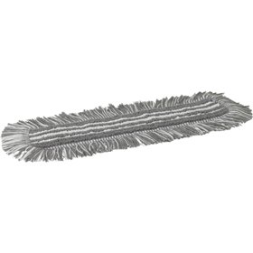 Vikan Microfibre Damp48 - Heavy Duty Microfibre Flat Mop - Gray - Velcro - 400mm