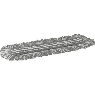 Vikan Microfibre Damp48 - Heavy Duty Microfibre Flat Mop - Gray - Velcro - 400mm